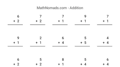 Addition worksheet preview