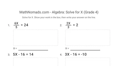 Algebra: Two-Step Equations worksheet preview