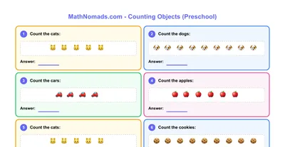Counting Objects (1-10) worksheet preview