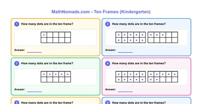 Ten Frames (Count to 20) worksheet preview